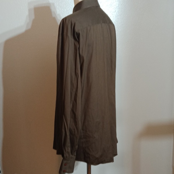 Thomas Pink Slim Fit Brown Button Down - Picture 2 of 4